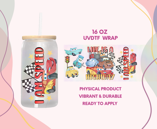 #1055 Cars Lighting, 16 oz UVDTF P2O