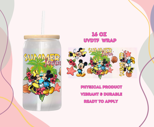 #1057 Mouse Summer Love, 16 oz UVDTF P2O