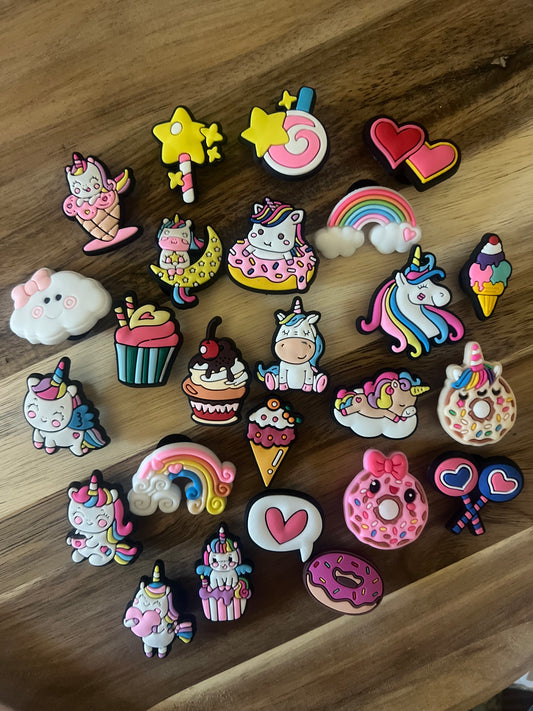 Charm para zapatos de unicornio