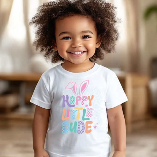 Happy Little Dude Easter Kids, DTF POD