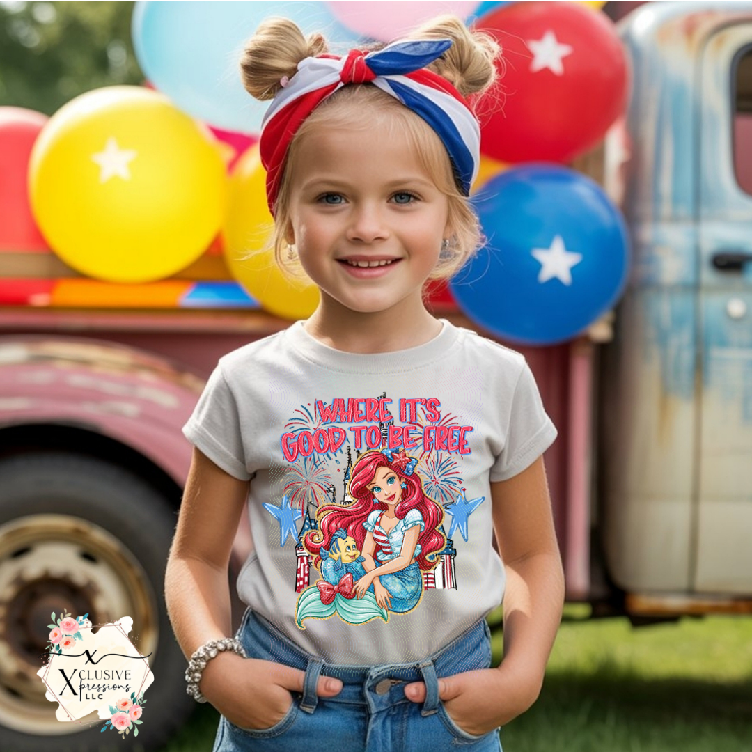 Mermaid Patriotic, Kids DTF P20