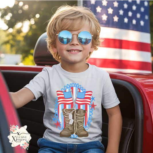 Patriotic Boots USA, Kids DTF P20