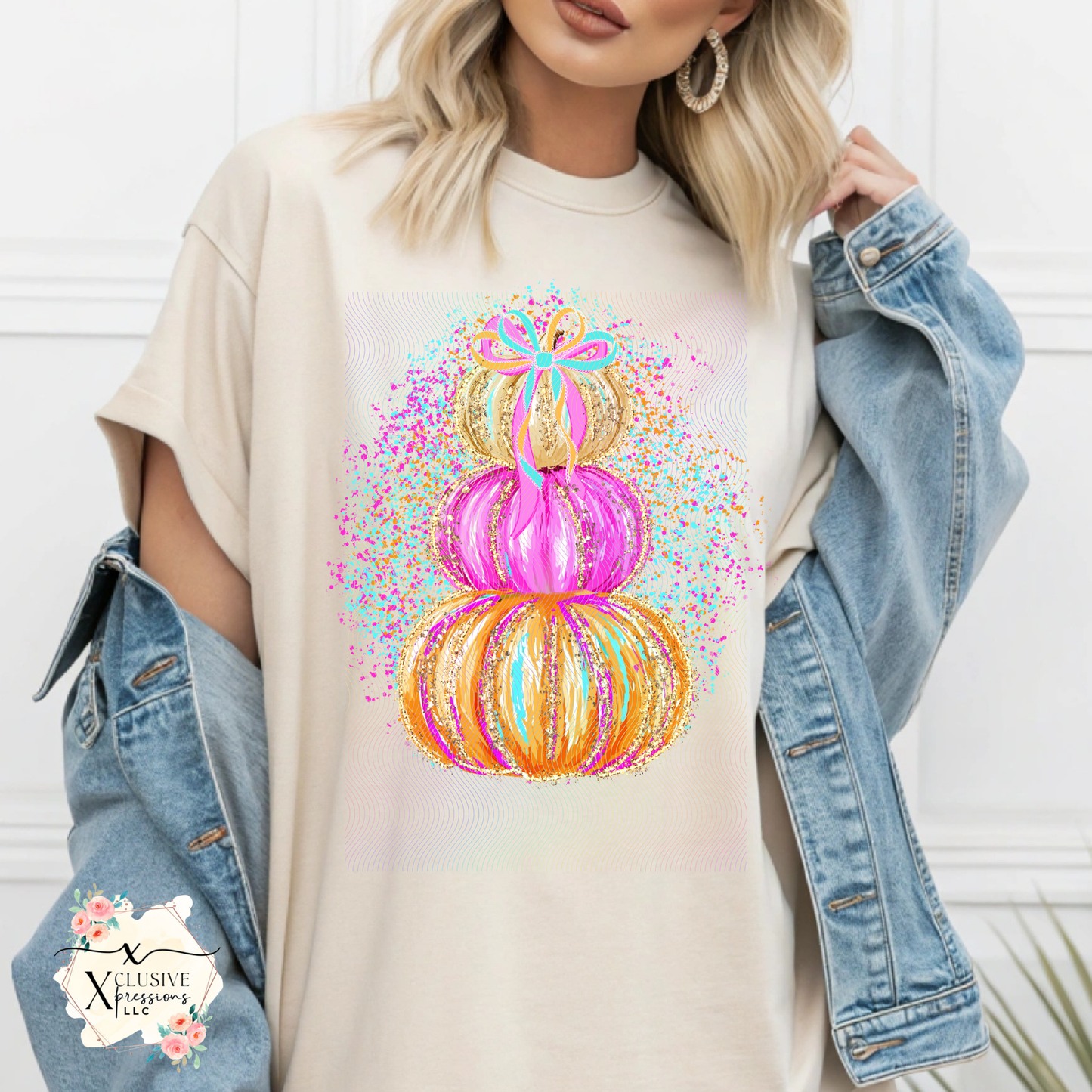 Pink Teal Pumpkins, DTF P2O