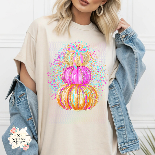 Pink Teal Pumpkins, DTF P2O