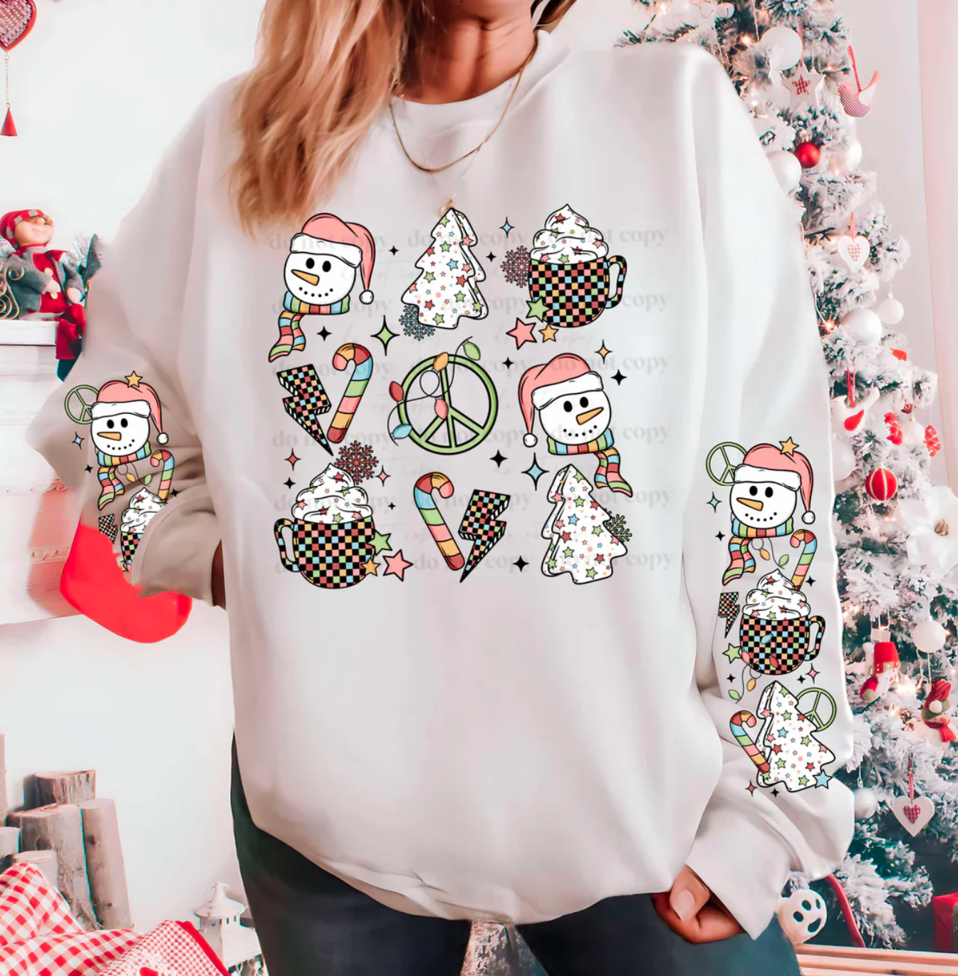 Retro Snowman, Glitter Screenprint