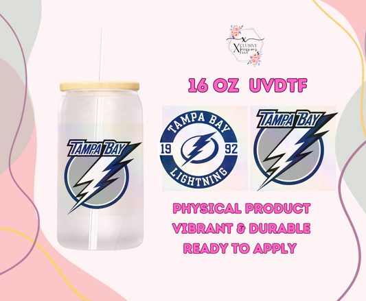 #1243 TB Lightning Decals Hockey, UVDTF P2O