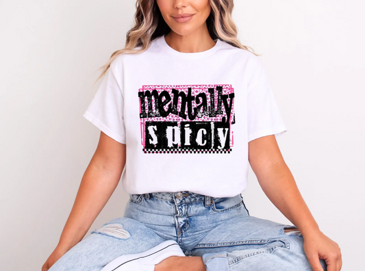 Mentally Spicy, Glitter Screenprint