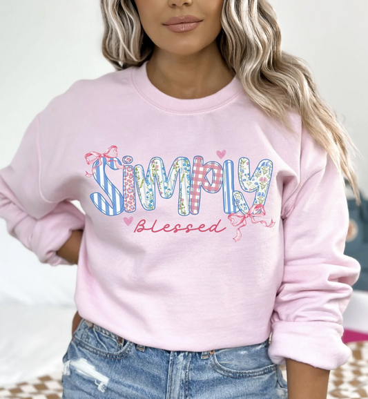 Simply Blessed, Glitter Screenprint